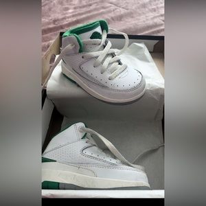 Green & white Jordan 2s